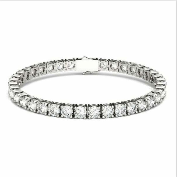 COPY - Forever One moissanite  Charles & Colvard,  18.50 ctw 14k gold 7 inch br… - Picture 1 of 12